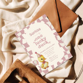 スウィートアクリングルクリングルワンバースデーパーティの招待状 招待状