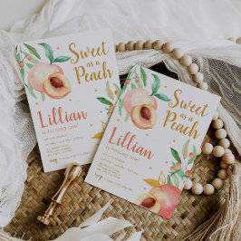 スウィートアザピーチグリーンリー誕生日 招待状