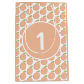 スウィートアザピーチブロッサムピーチ誕生日 ミディアムペーパーバッグ (正面)