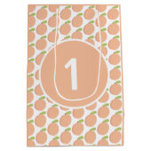 スウィートアザピーチブロッサムピーチ誕生日 ミディアムペーパーバッグ (裏面)