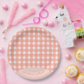 スウィートアザピーチプレイド誕生日 ペーパープレート (パーティー)