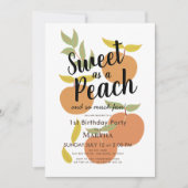 スウィートアザ桃レトロガール1st誕生日 招待状 (正面)