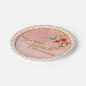 スウィートアザ・ピーチプレート – ギンガム(P) ペーパープレート (アングル)