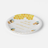 スウィートアスカンビーファーストベビー誕生日 ペーパープレート (アングル)