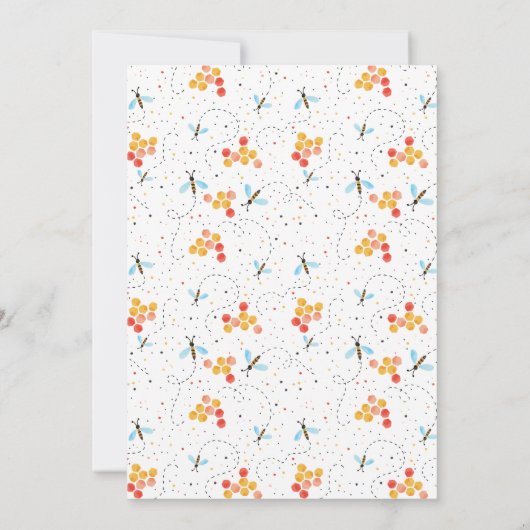 スウィートアスカンビー写真誕生日招待状 招待状 (裏面)