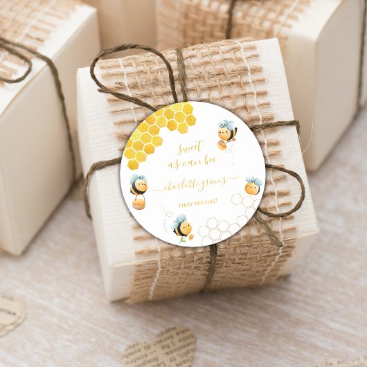 スウィートアスカンビー1st誕生日 ラウンドシール