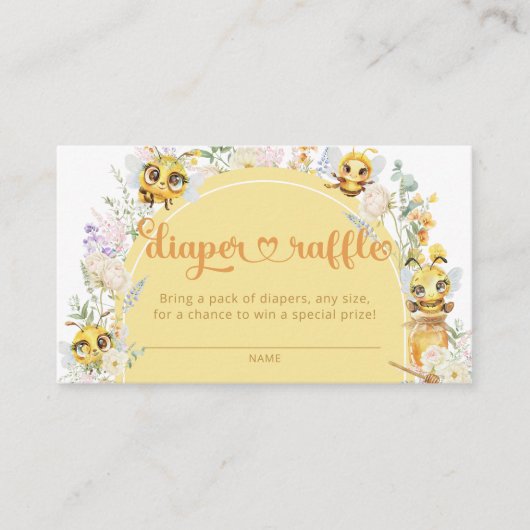 スウィートアスカンビー&フローラおむつラッフル エンクロージャーカード (正面)