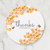 スウィートアスカンビー（昆虫）マルハナバチラウンドメッセージカード フェイバータグ (正面)