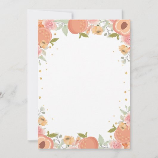 スウィートアズアピーチファースト誕生日招待状 招待状 (裏面)