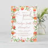 スウィートアズアピーチファースト誕生日招待状 招待状 (スタンド正面)