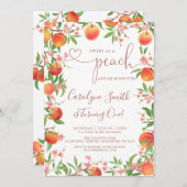 スウィートアズアピーチファースト誕生日招待状 招待状 (正面/裏面)