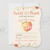 スウィートアズアピーチファースト誕生日招待状 招待状 (正面)