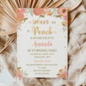 スウィートアズアピーチファースト誕生日招待状 招待状