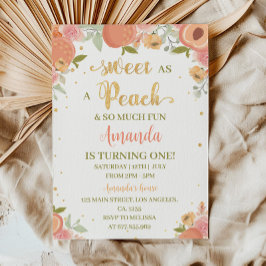 スウィートアズアピーチファースト誕生日招待状 招待状