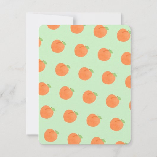 スウィートアズアピーチ子供の誕生日 招待状 (裏面)