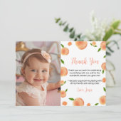 スウィートアズアピーチ誕生日写真サンキューカード サンキューカード (スタンド正面)