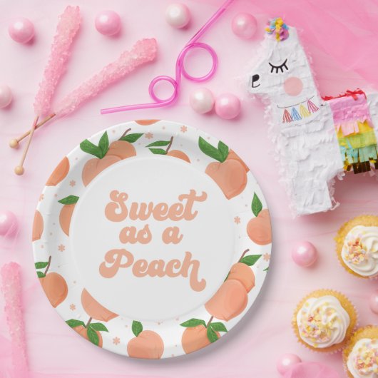 スウィートアズアピーチ誕生日紙プレート ペーパープレート (パーティー)