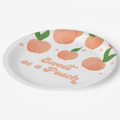 スウィートアズアピーチ誕生日紙プレート ペーパープレート (アングル)
