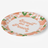 スウィートアズアピーチ誕生日紙プレート ペーパープレート (アングル)