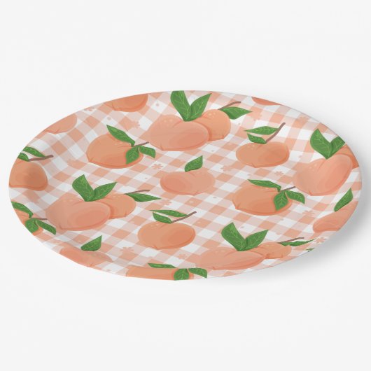 スウィートアズアピーチ誕生日 ペーパープレート (アングル)