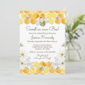 スウィートアズビーハニービーシャワー招待状 招待状 (スタンド正面)