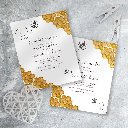 スウィートアズビーベイビーシャワー招待状 ポストカード