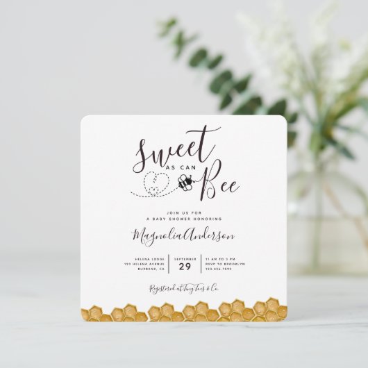 スウィートアズビーベイビーシャワー招待状 招待状 (スタンド正面)