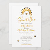 スウィートアズビーレインボーベビーシャワー招待状 招待状 (正面/裏面)