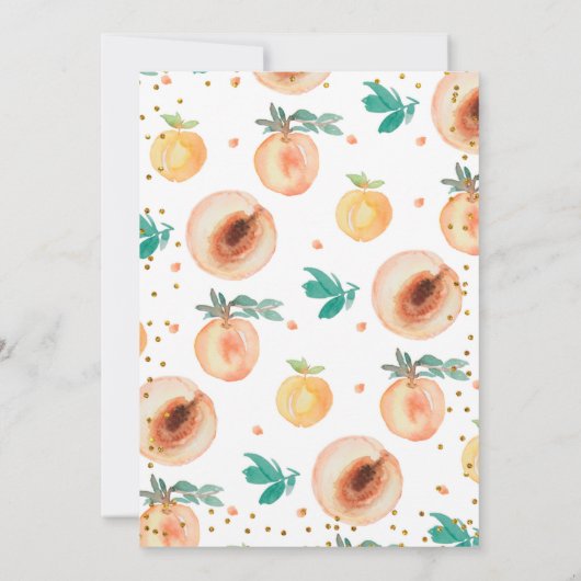 スウィートアズピーチガールファースト誕生日 招待状 (裏面)