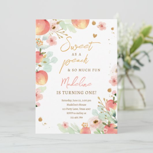スウィートアピーチガール桃の最初の誕生日I 招待状 (スタンド正面)