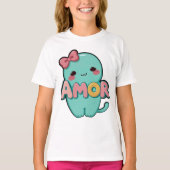 🐱スウィートアモール子猫キッズTシャツ Tシャツ (正面)