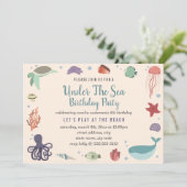 スウィートアンダーザシー子供の誕生日招待状 招待状 (スタンド正面)