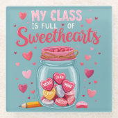 スウィートアーツジャールスクール先生 ガラスコースター (正面)