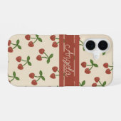 スウィートアートさくらんぼ iPhone 16ケース (裏面横)