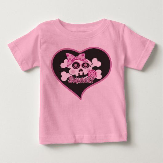 スウィートアートスカル ベビーTシャツ (正面)