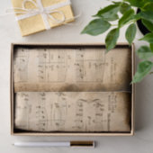 スウィートアートティッシュペーパーデコページヴィンテージ音楽 薄葉紙 (ギフト)