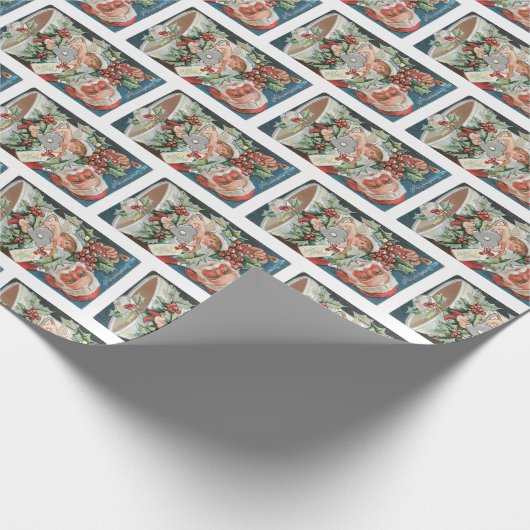 スウィートアート日メリークリスマスホリデー ラッピングペーパー (角)