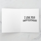 スウィートアート誕生日レッドローズグリーティングカード カード (内部)