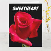 スウィートアート誕生日レッドローズグリーティングカード カード (黄色い花)