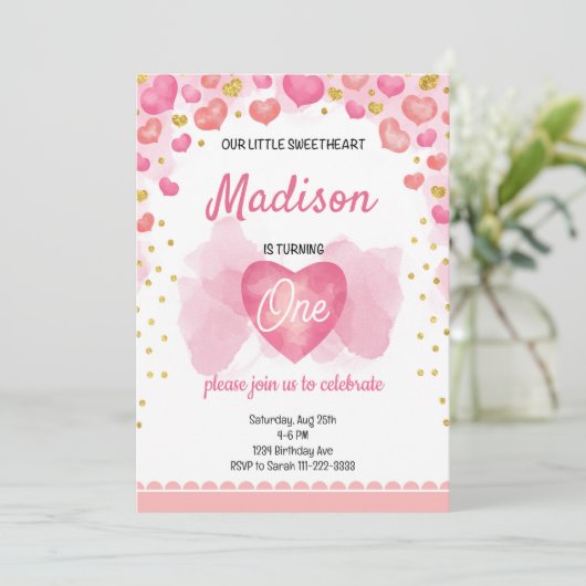 スウィートアート誕生日招待状 招待状 (スタンド正面)