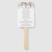 スウィートアート赤面ピンクローゼズグリーン結婚リーズ ハンドファン (裏面)