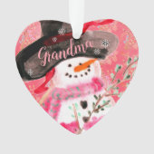 スウィートアート雪だるま オーナメント (正面)