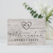 スウィートアー素朴ツ結婚のテーブル番号 招待状 (スタンド正面)
