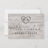 スウィートアー素朴ツ結婚のテーブル番号 招待状 (裏面)