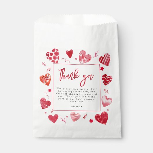 スウィートアー |赤ちゃんシャワーありがとう フェイバーバッグ (正面)