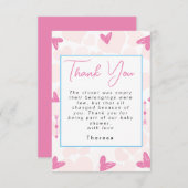 スウィートアー |赤ちゃんシャワー サンキューカード (正面/裏面)