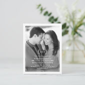 スウィートイニシャルフォトウェディングシャワー招待状 ポストカード (スタンド正面)