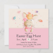 スウィートイースターバニー&シックエッグ 招待状 (正面)