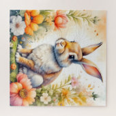 スウィートイースター恵みヴィンテージバニーラビット ジグソーパズル (横)