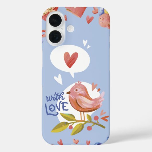 スウィートウィスパーズキュートラベバードバレンタイン Case-Mate iPhoneケース (裏面)